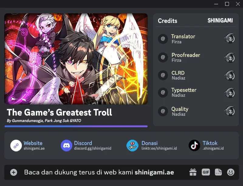 Baca Komik The Game’s Greatest Troll Chapter 64 Gambar 1