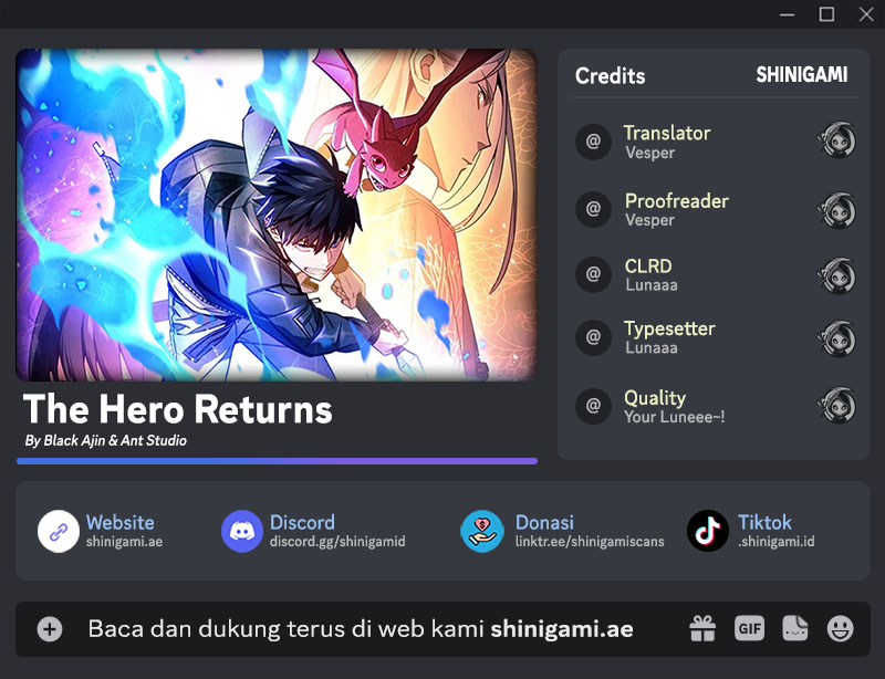 Baca Komik The Hero Returns Chapter 102 Gambar 1