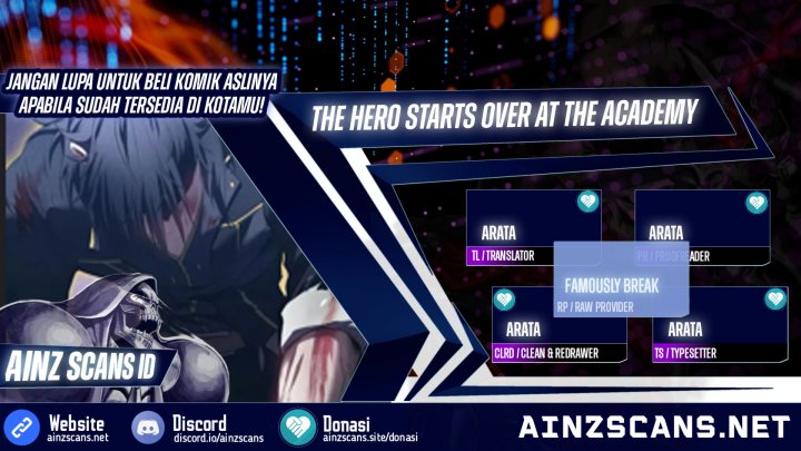 Baca Komik The Hero Starts Over at the Academy Chapter 1 Gambar 1