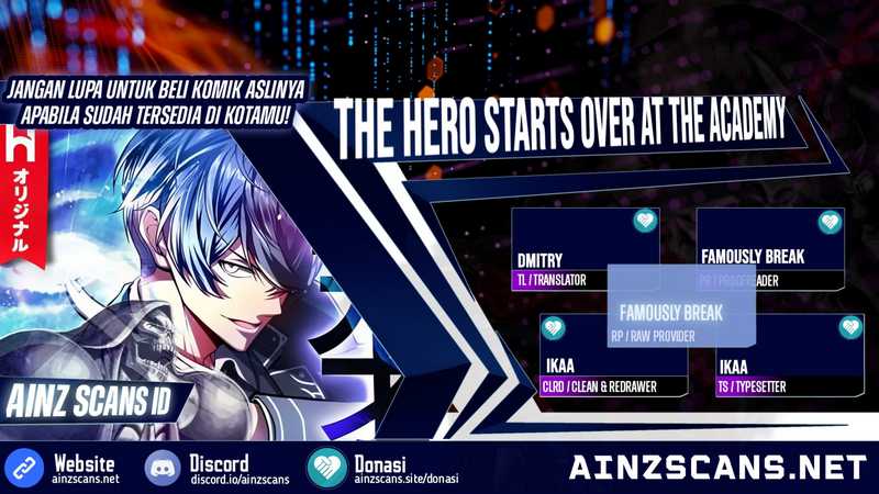 Baca Komik The Hero Starts Over at the Academy Chapter 16 Gambar 1