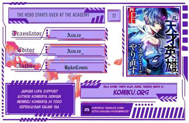 Baca Komik The Hero Starts Over at the Academy Chapter 17 Gambar 1