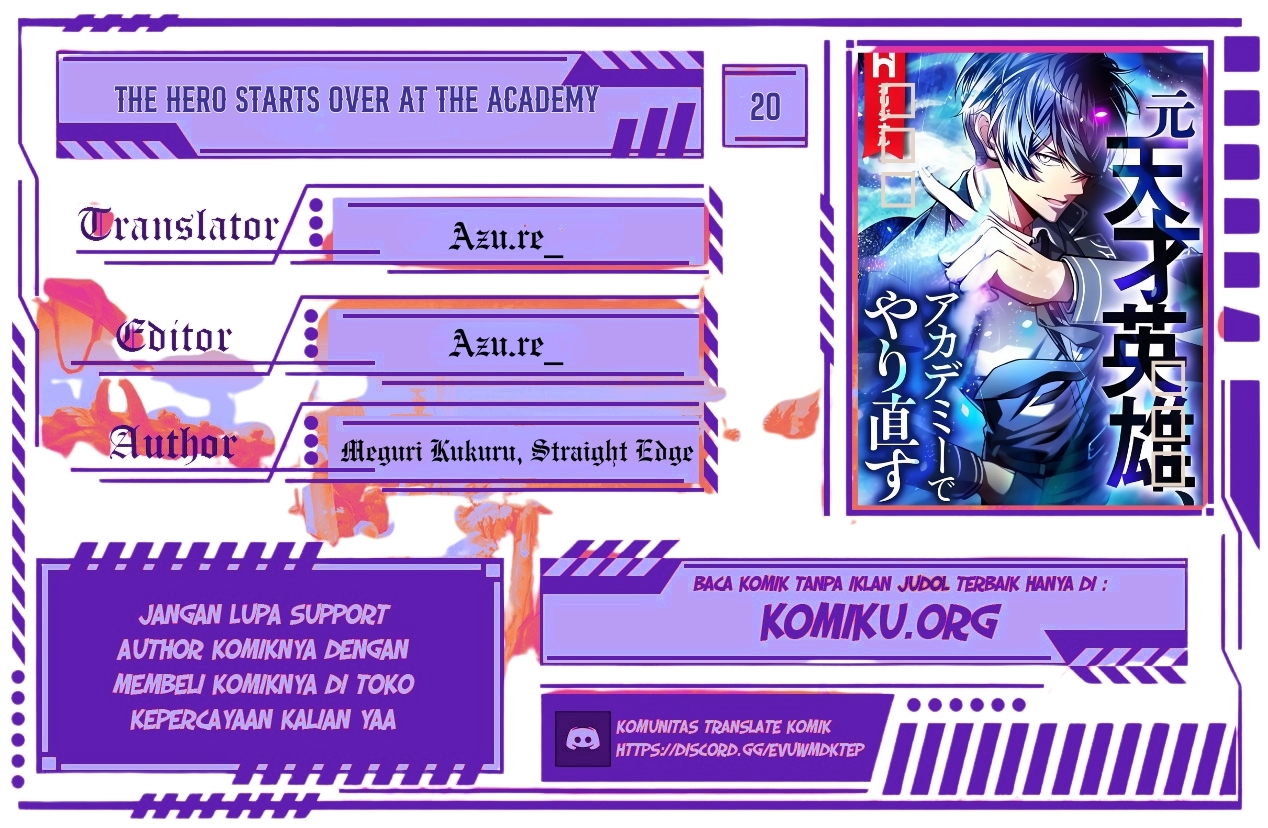 Baca Komik The Hero Starts Over at the Academy Chapter 20 Gambar 1