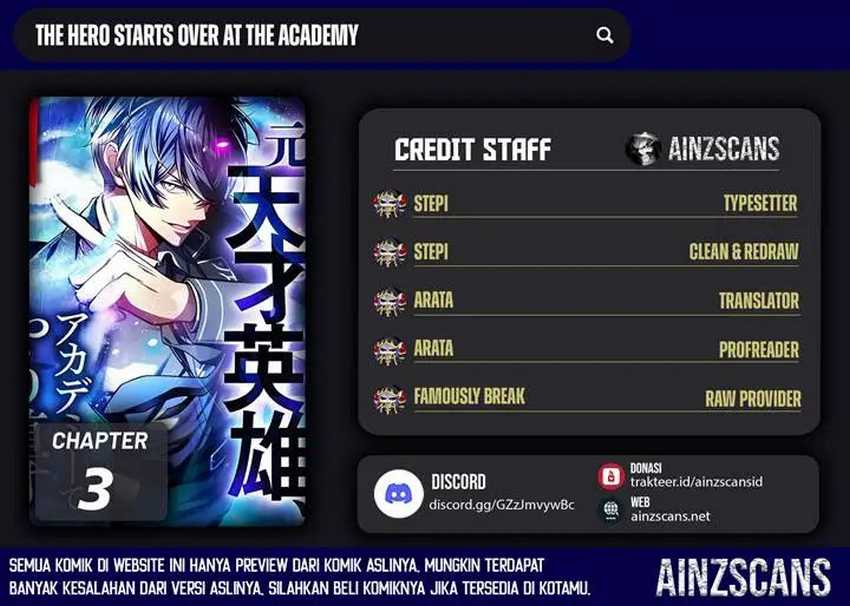 Baca Komik The Hero Starts Over at the Academy Chapter 3 Gambar 1