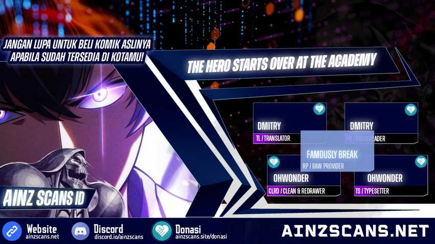 Baca Komik The Hero Starts Over at the Academy Chapter 6 Gambar 1