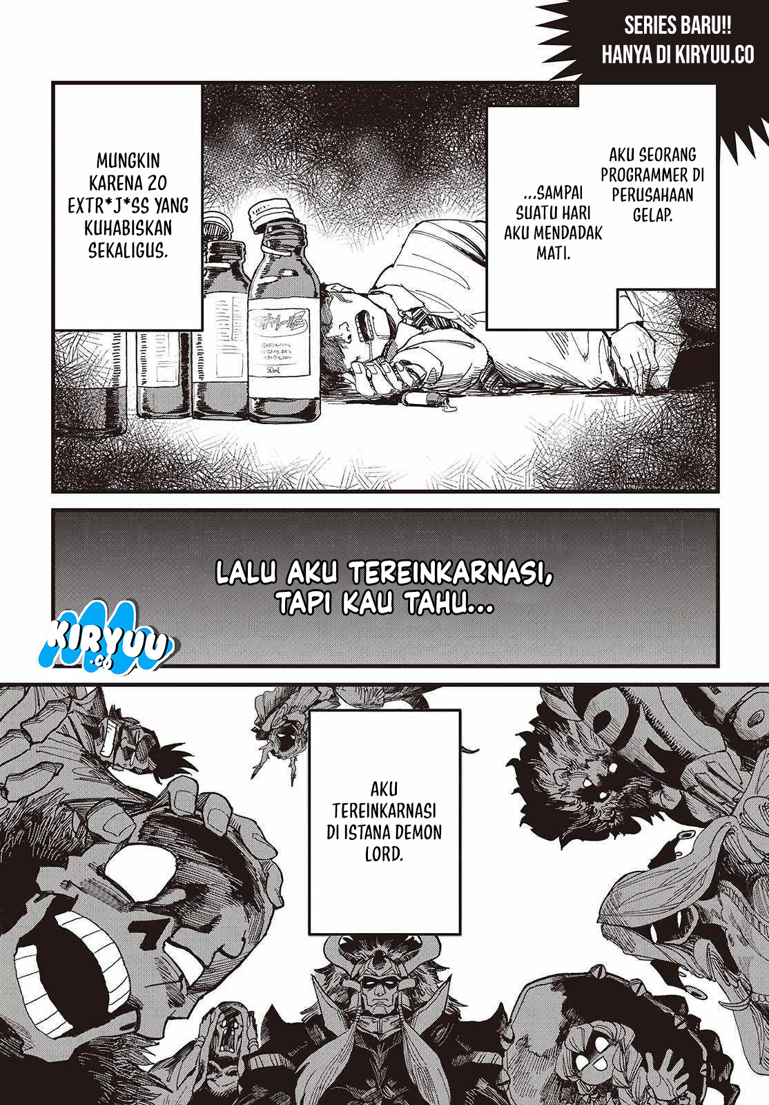 Baca Komik The Hidden Cubs of the Lastboss ~A Former Corporate Programmer Reincarnated in a Demon King’s Castle Is Free to Develop a “Magic Code” at Will.~ Chapter 1 Gambar 1