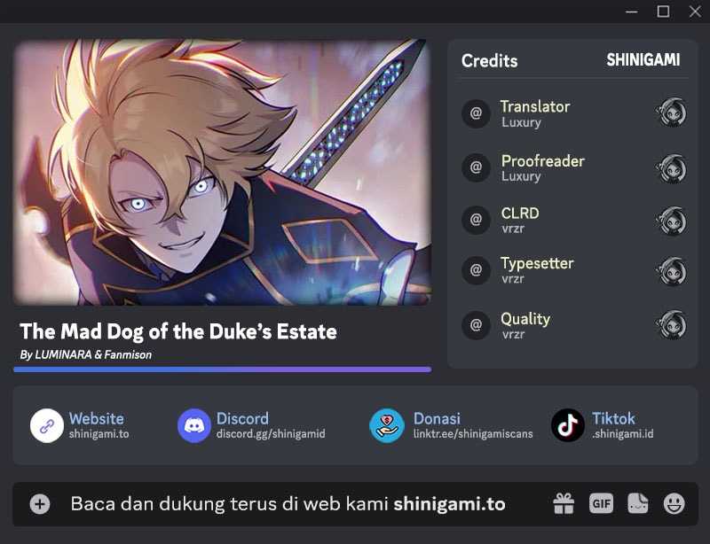 Baca Komik The Mad Dog Of The Duke’s Estate Chapter 21 Gambar 1