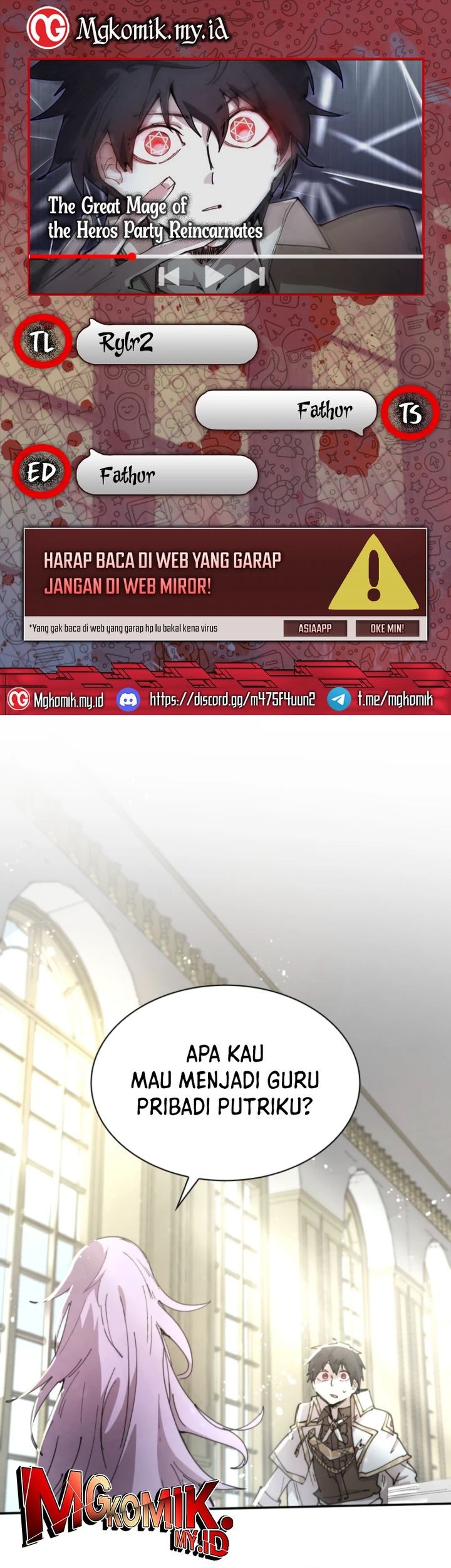Baca Komik The Rebirth of the Hero’s Party’s Archmage Chapter 84 Gambar 1