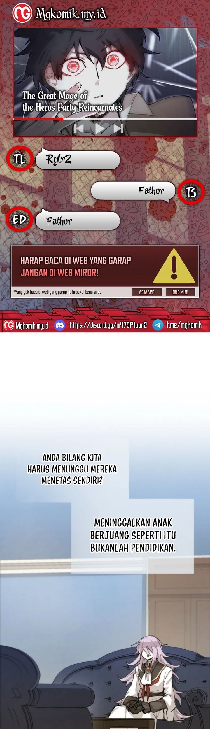 Baca Komik The Rebirth of the Hero’s Party’s Archmage Chapter 85 Gambar 1