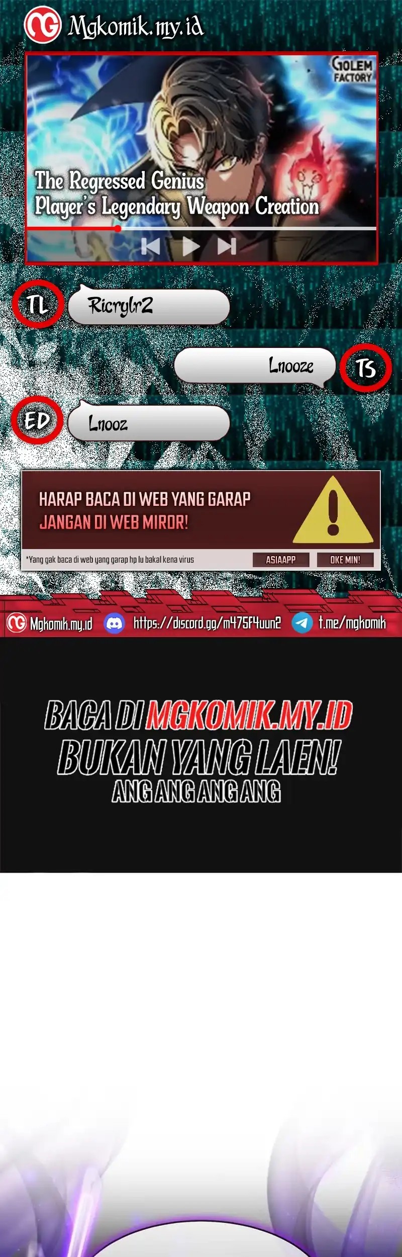 Baca Komik The Regressed Genius Player’s Legendary Weapon Creation Chapter 56 Gambar 1