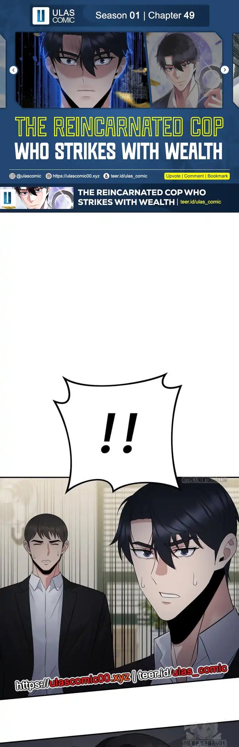 Baca Komik The Reincarnated Cop Who Strikes With Wealth Chapter 49 Gambar 1