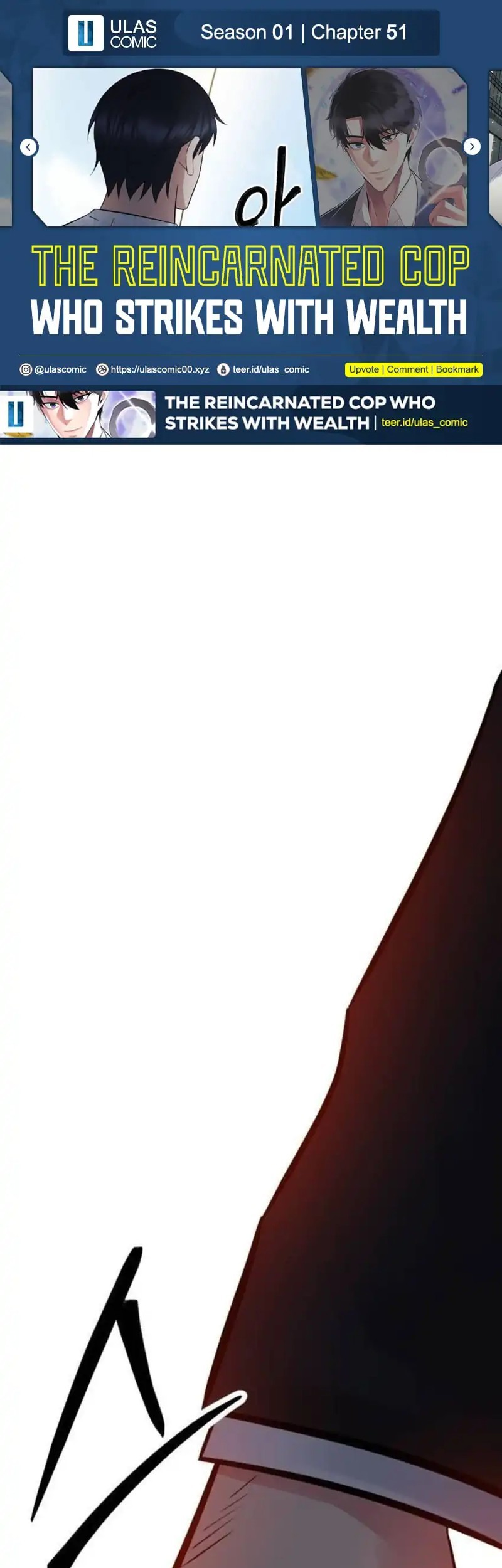 Baca Komik The Reincarnated Cop Who Strikes With Wealth Chapter 51 Gambar 1