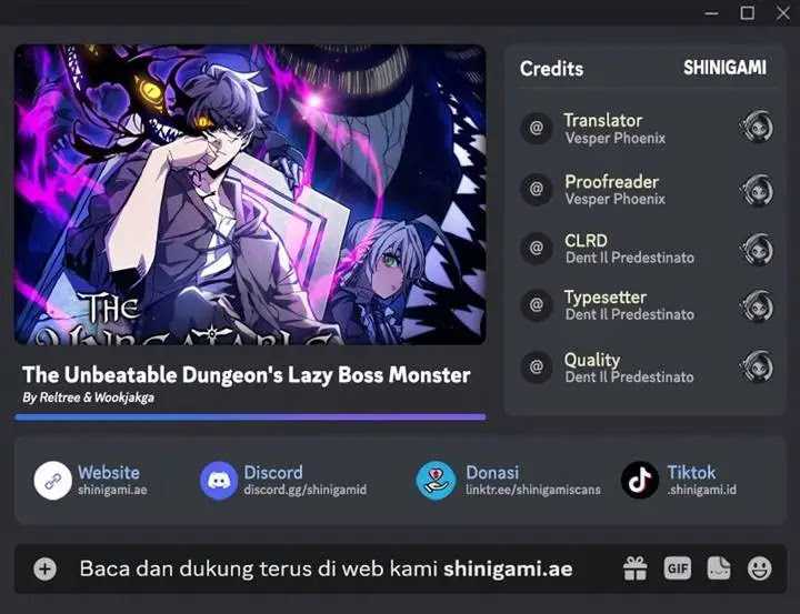 Baca Komik The Unbeatable Dungeon’s Lazy Boss Chapter 71 Gambar 1