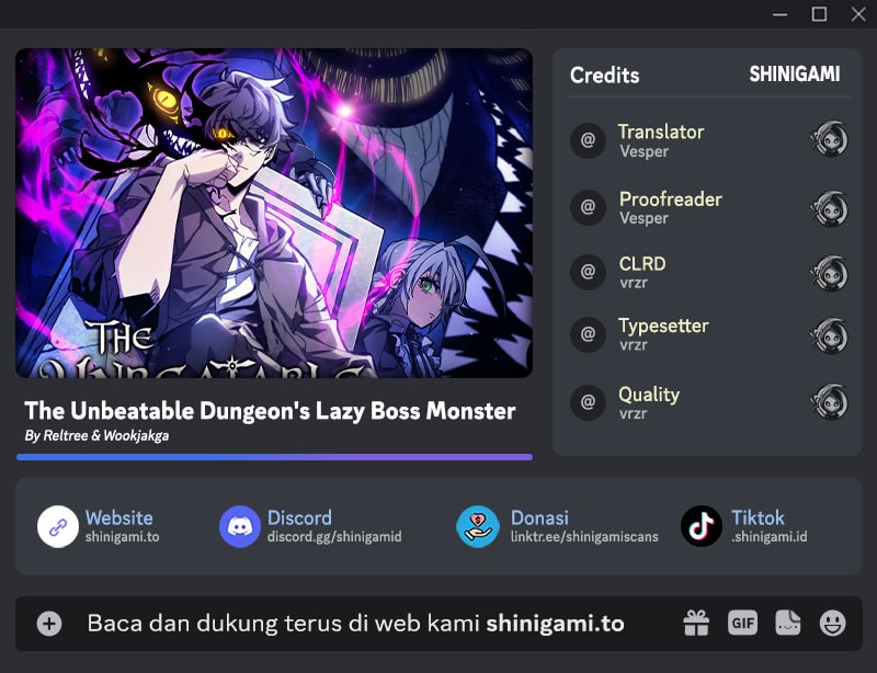 Baca Komik The Unbeatable Dungeon’s Lazy Boss Chapter 88 Gambar 1