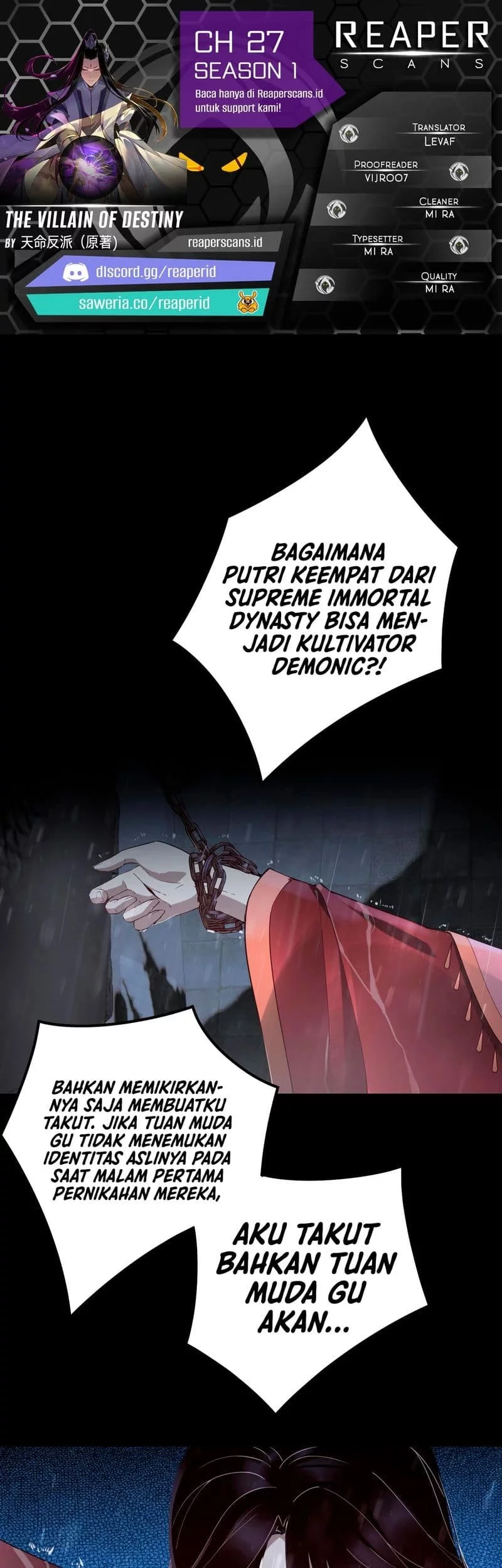 Baca Komik The Villain Of Destiny Chapter 27 Gambar 1