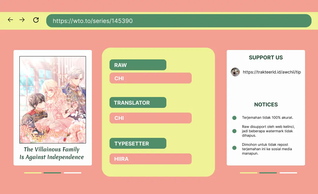 Baca Komik The Villainous Family is Against Independence Chapter 16 Gambar 1