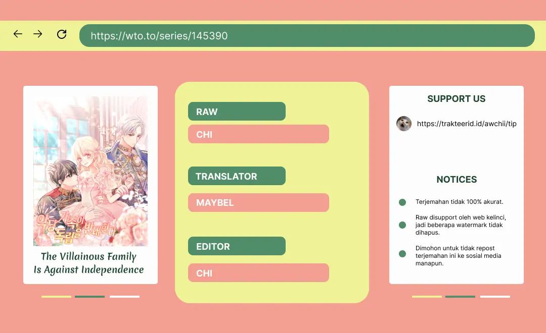 Baca Komik The Villainous Family is Against Independence Chapter 21 Gambar 1