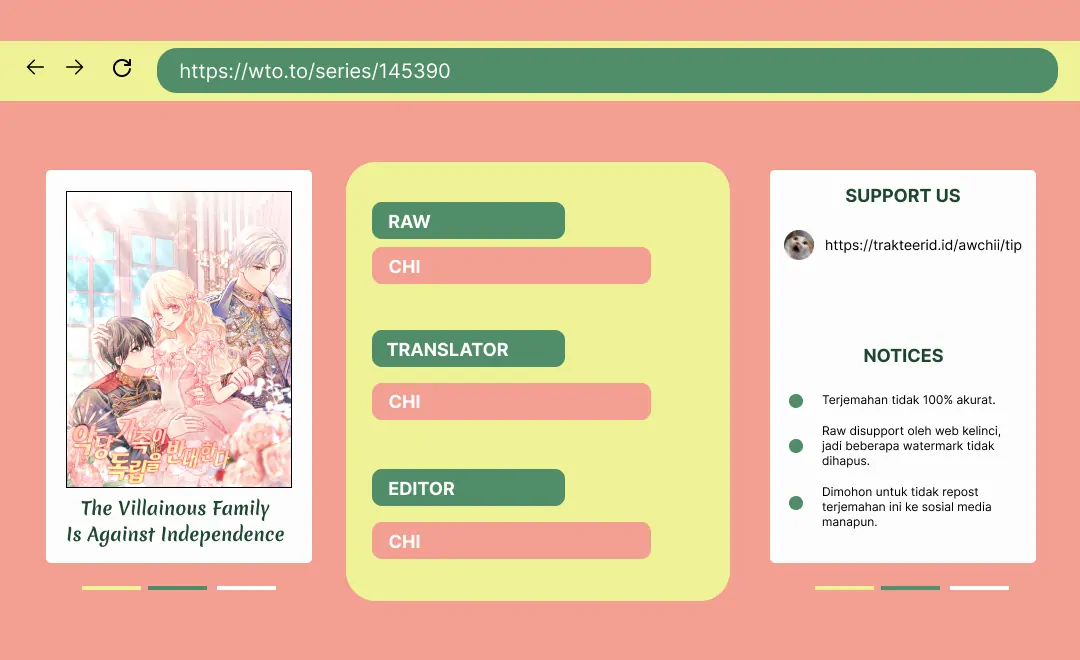 Baca Komik The Villainous Family is Against Independence Chapter 27 Gambar 1