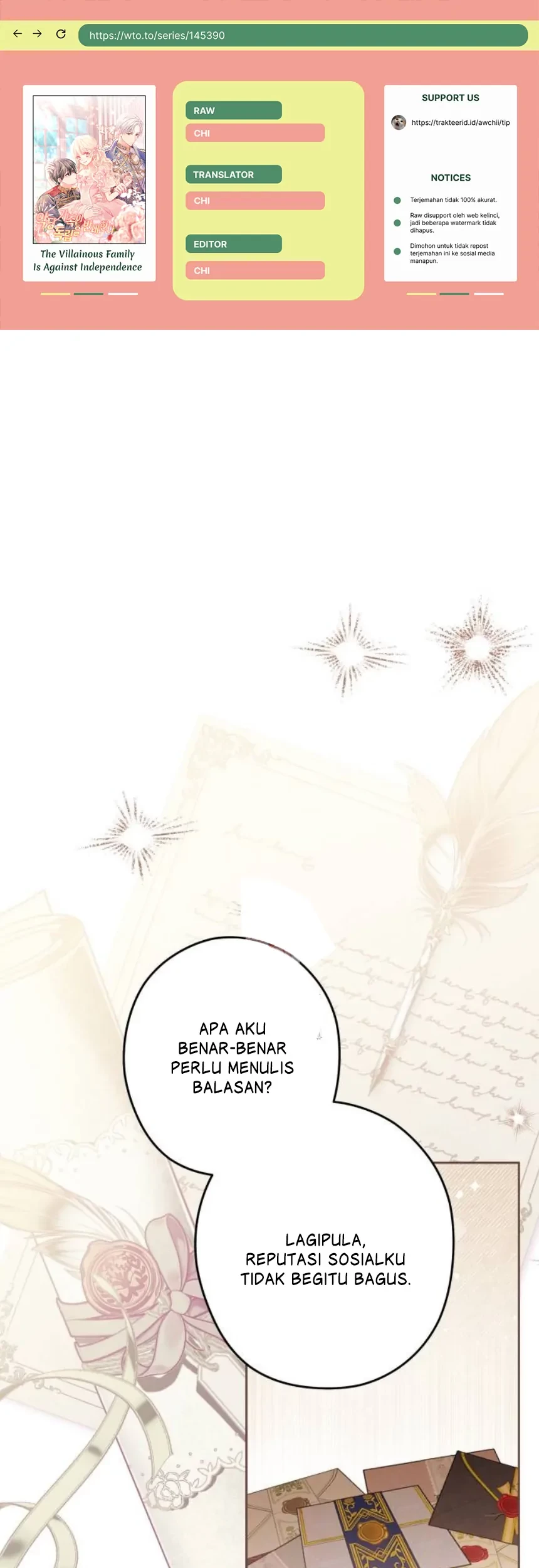 Baca Komik The Villainous Family is Against Independence Chapter 52 Gambar 1