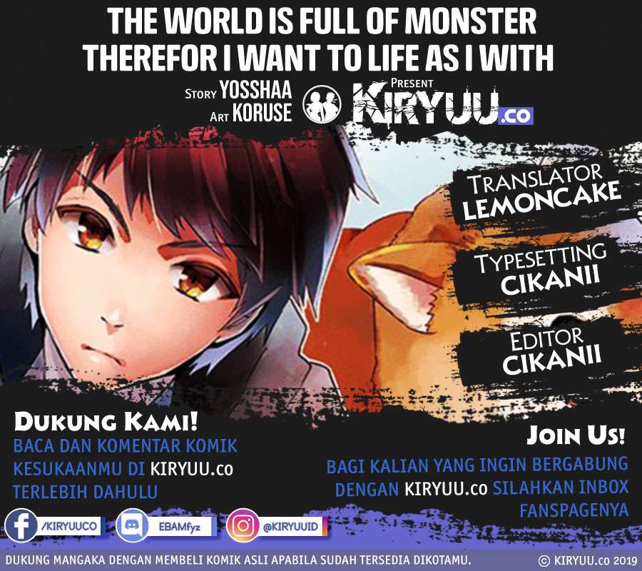 Baca Komik The World Is Full of Monsters Now, Therefore I Want to Live As I Wish Chapter 6 Gambar 1