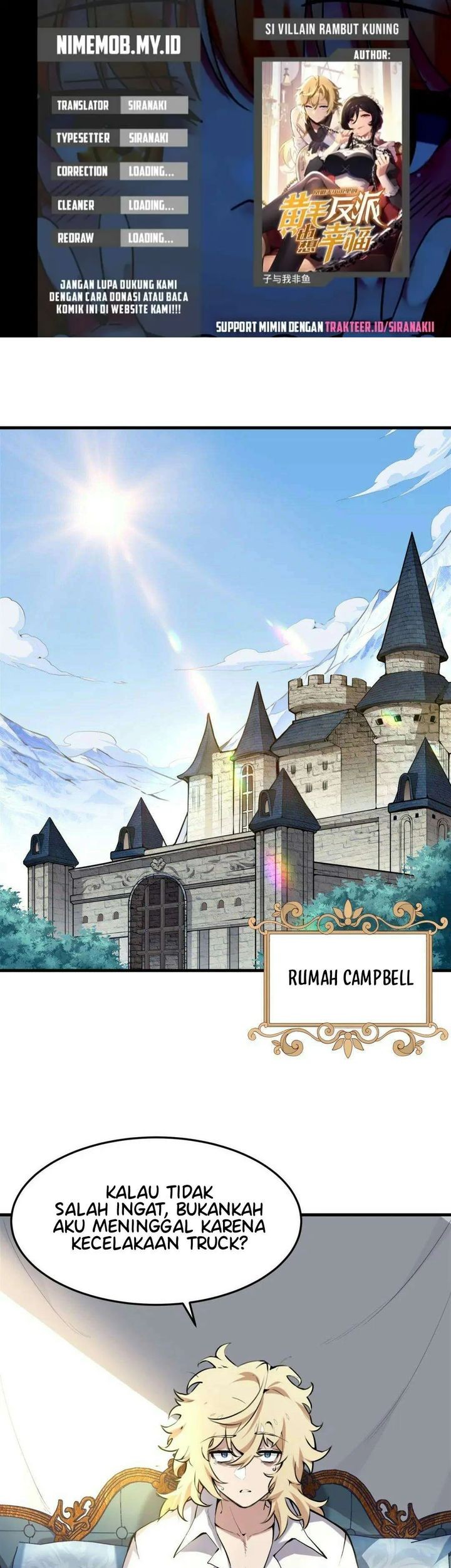 Baca Komik The Yellow-haired Villain in Female Main Character’s Novel wants Happiness Chapter 1 Gambar 1