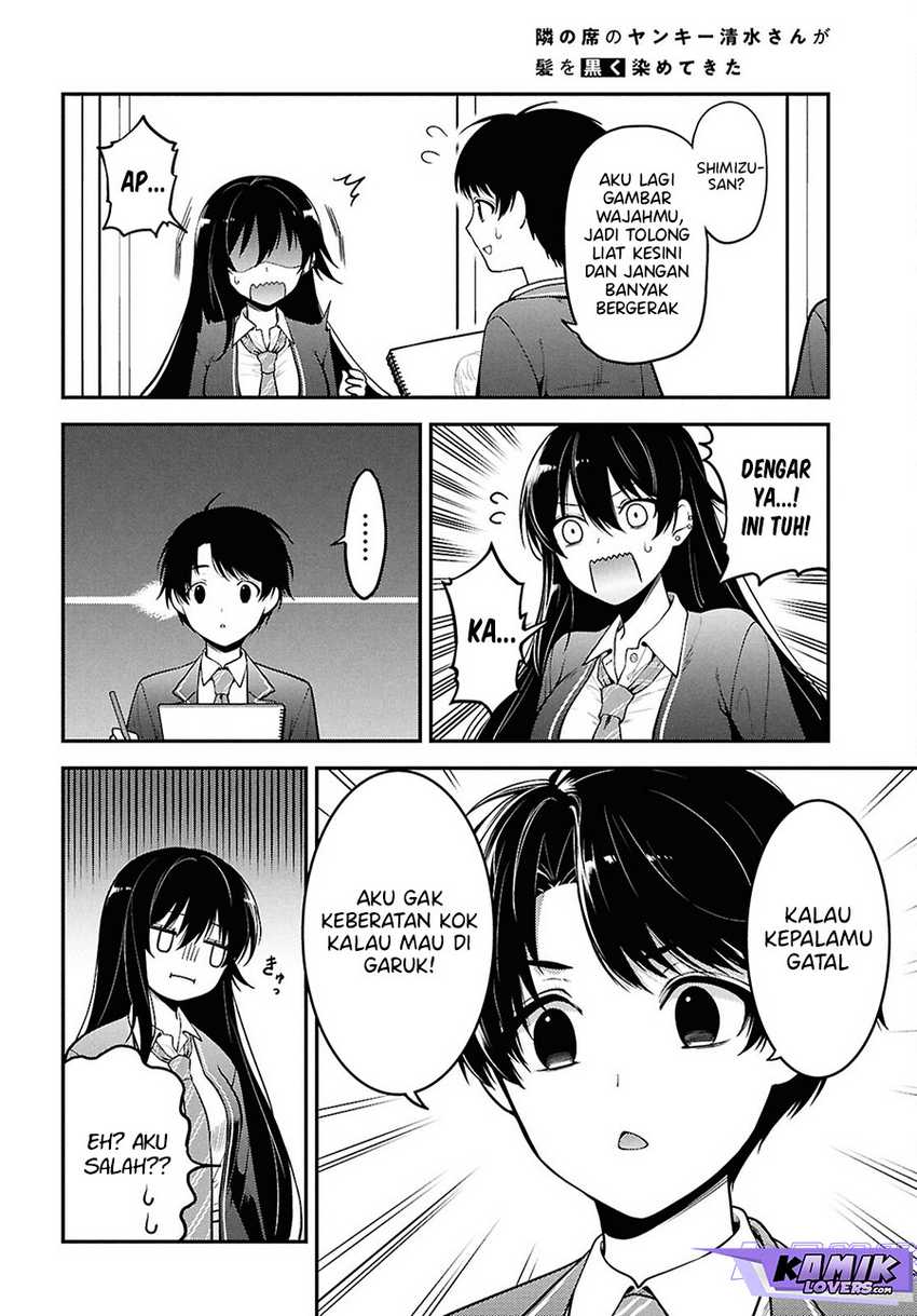 Tonari no Seki no Yankee Shimizu-san ga Kami o Kuroku Sometekita Chapter 1 Gambar 19