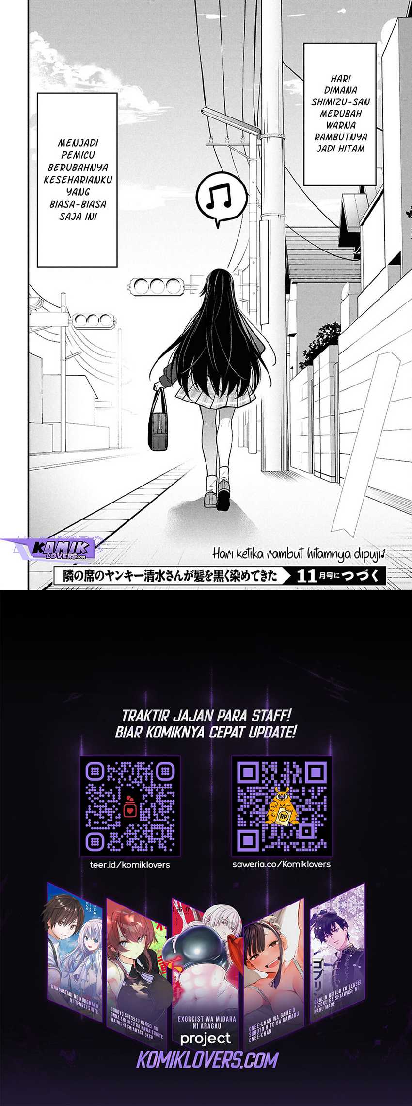 Tonari no Seki no Yankee Shimizu-san ga Kami o Kuroku Sometekita Chapter 1 Gambar 36