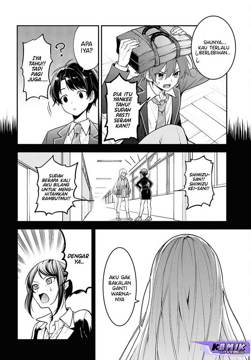 Tonari no Seki no Yankee Shimizu-san ga Kami o Kuroku Sometekita Chapter 1 Gambar 6