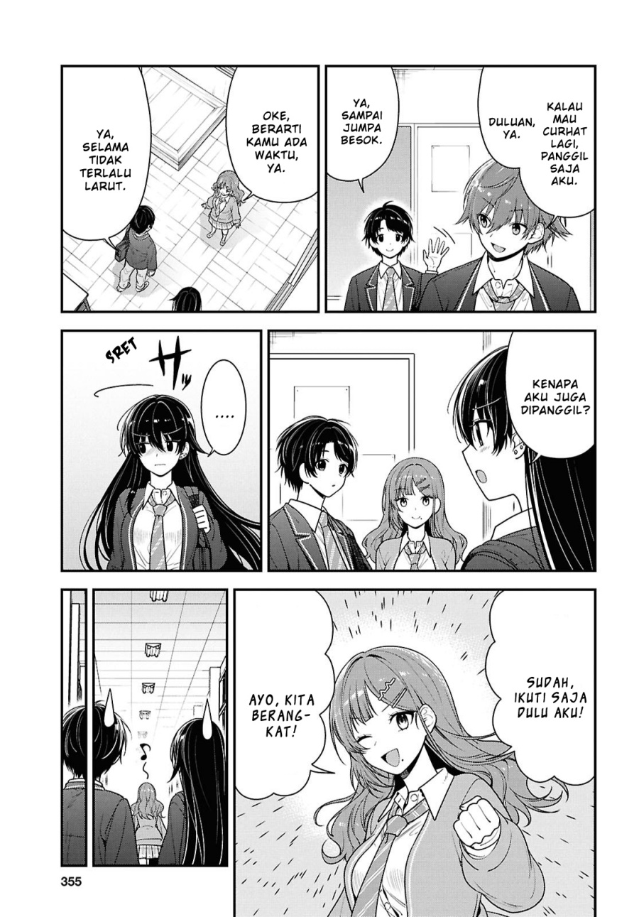 Tonari no Seki no Yankee Shimizu-san ga Kami o Kuroku Sometekita Chapter 10 Gambar 13