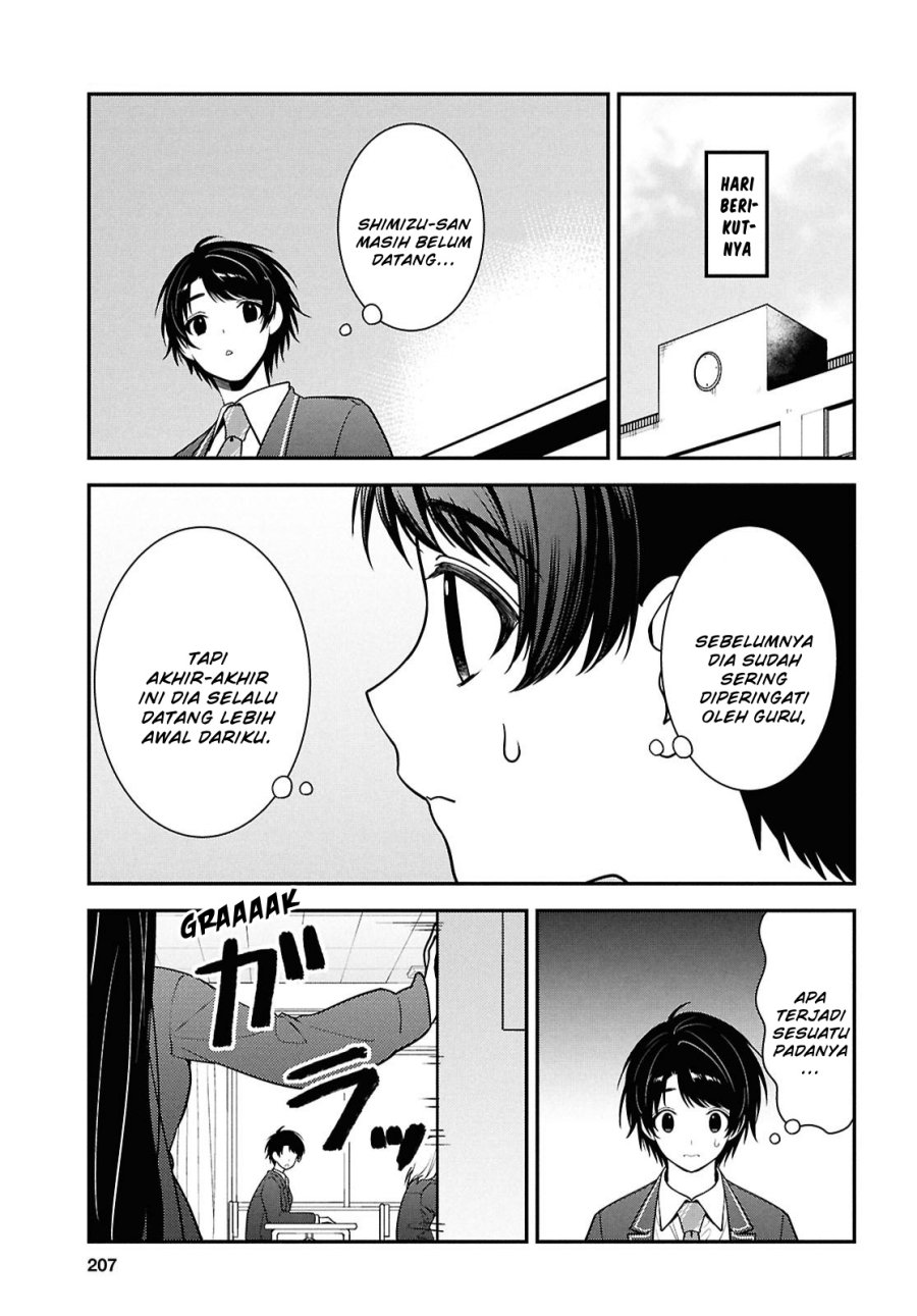 Tonari no Seki no Yankee Shimizu-san ga Kami o Kuroku Sometekita Chapter 11 Gambar 24