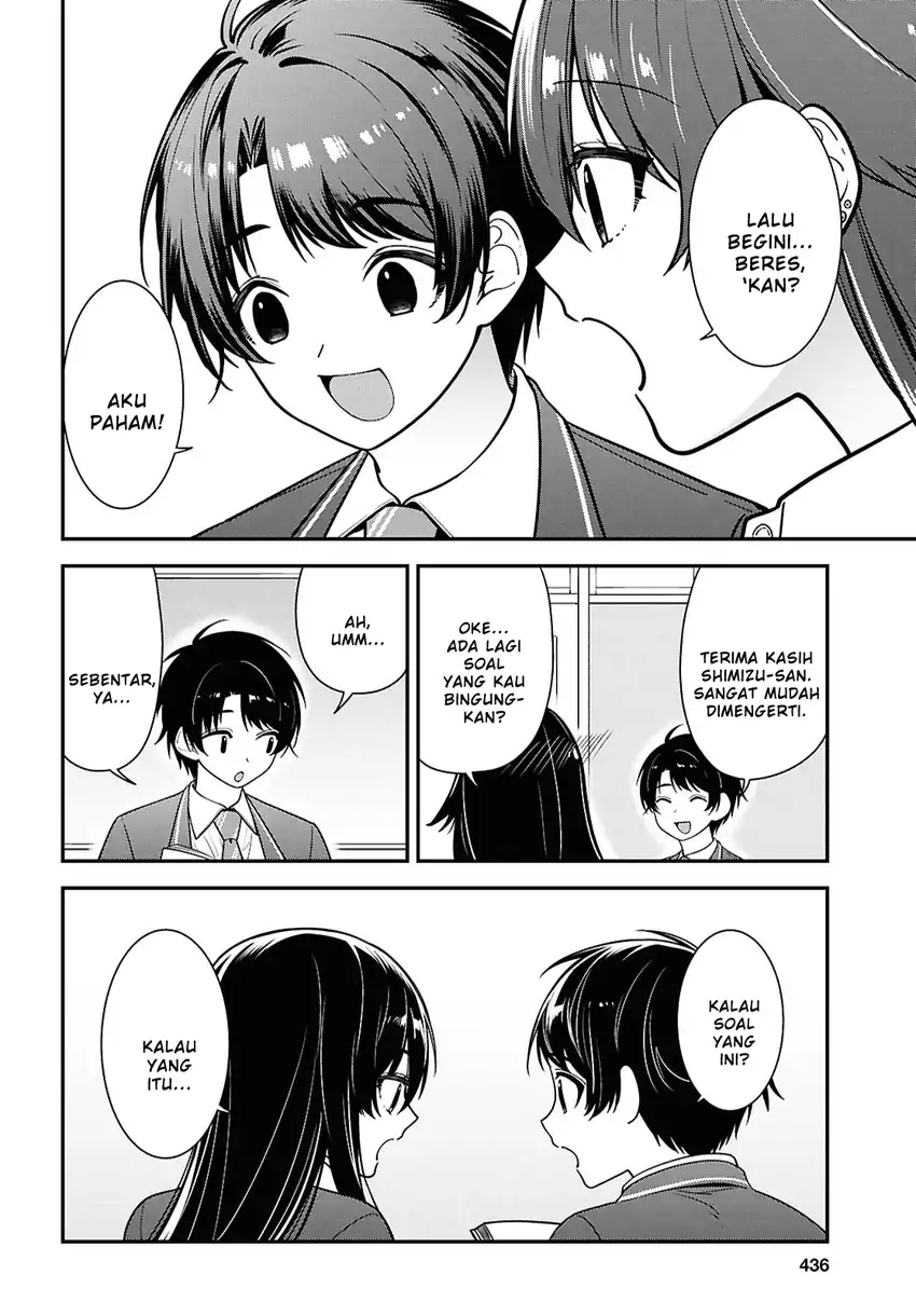 Tonari no Seki no Yankee Shimizu-san ga Kami o Kuroku Sometekita Chapter 12 Gambar 26