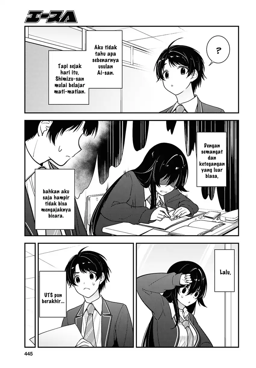 Tonari no Seki no Yankee Shimizu-san ga Kami o Kuroku Sometekita Chapter 12 Gambar 35