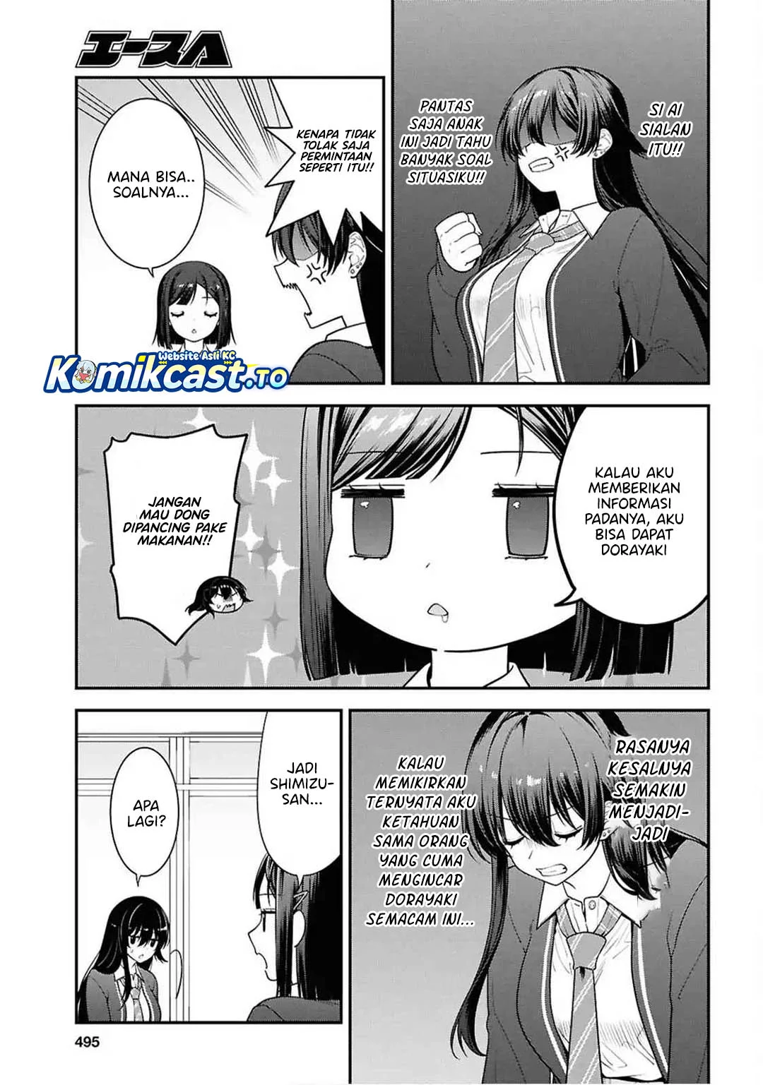 Tonari no Seki no Yankee Shimizu-san ga Kami o Kuroku Sometekita Chapter 13 Gambar 7