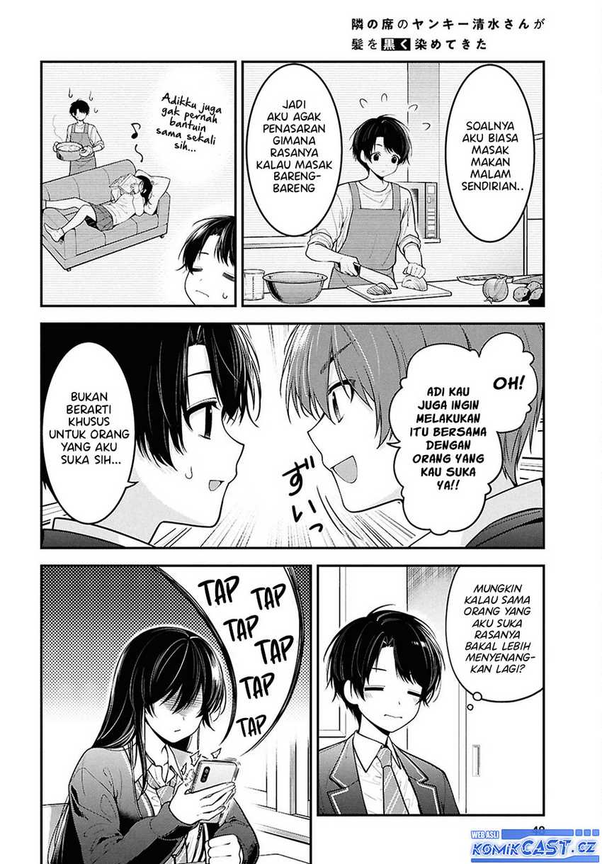 Tonari no Seki no Yankee Shimizu-san ga Kami o Kuroku Sometekita Chapter 2 Gambar 5