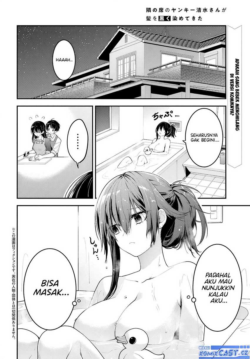 Tonari no Seki no Yankee Shimizu-san ga Kami o Kuroku Sometekita Chapter 3 Gambar 3