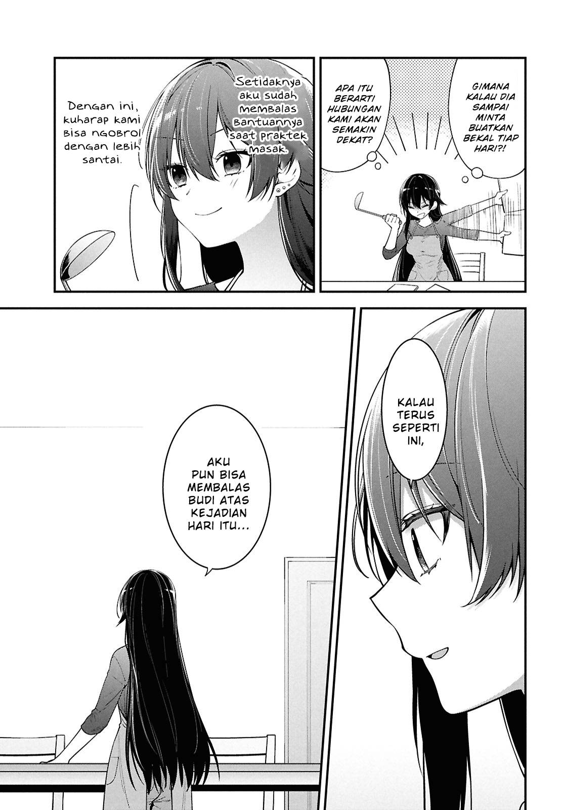 Tonari no Seki no Yankee Shimizu-san ga Kami o Kuroku Sometekita Chapter 4 Gambar 3