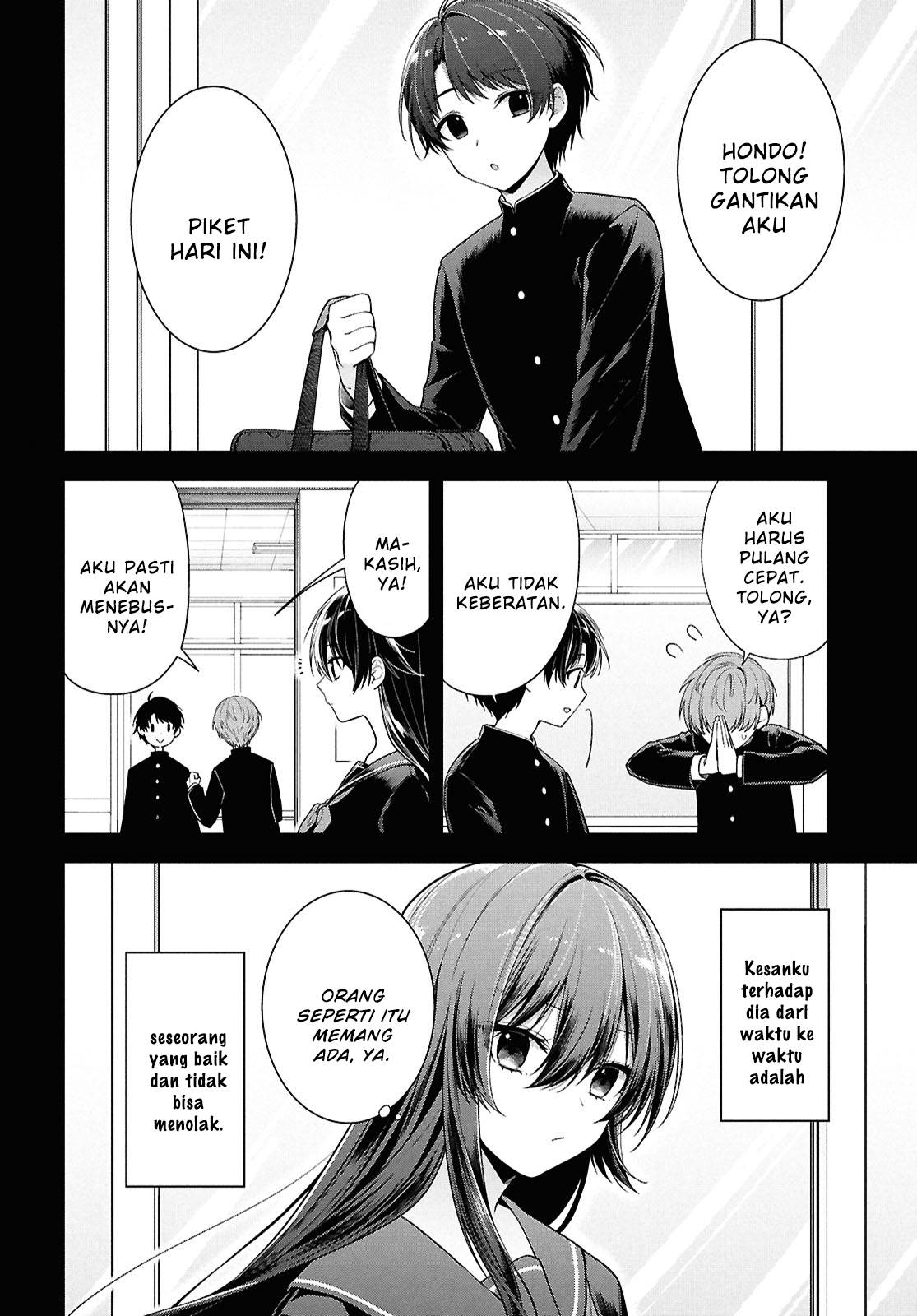 Tonari no Seki no Yankee Shimizu-san ga Kami o Kuroku Sometekita Chapter 4 Gambar 8