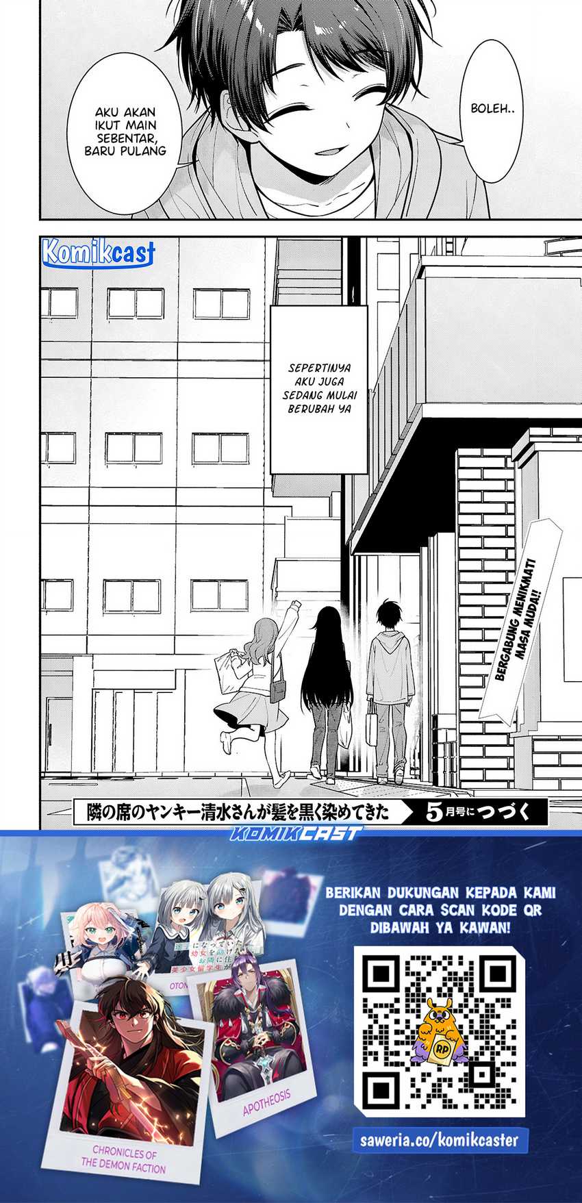Tonari no Seki no Yankee Shimizu-san ga Kami o Kuroku Sometekita Chapter 6 Gambar 28