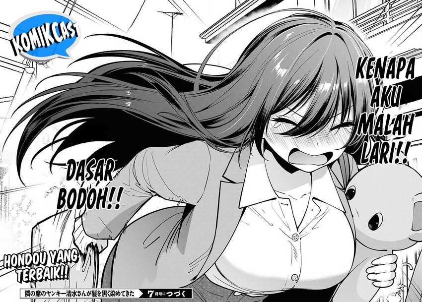 Tonari no Seki no Yankee Shimizu-san ga Kami o Kuroku Sometekita Chapter 8 Gambar 32