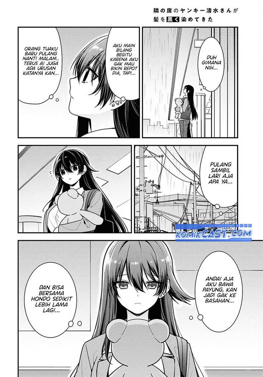 Tonari no Seki no Yankee Shimizu-san ga Kami o Kuroku Sometekita Chapter 8 Gambar 9