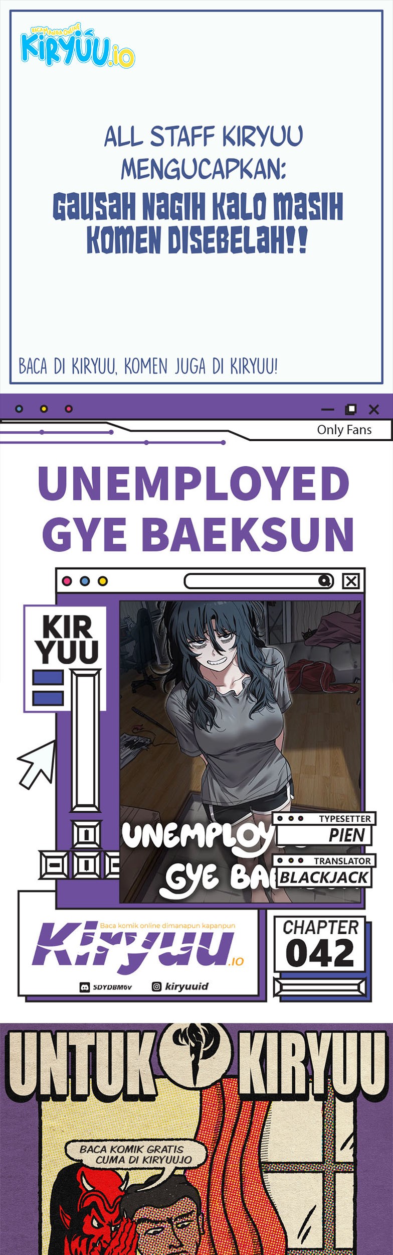 Baca Komik Unemployed Gye Baek Soon Chapter 42 Gambar 1