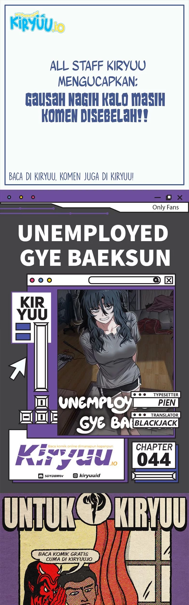 Baca Komik Unemployed Gye Baek Soon Chapter 44 Gambar 1