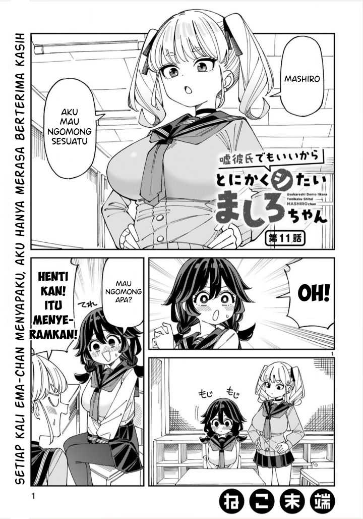 Baca Uso Kareshi Demo Ii Kara Tonikaku Shitai Mashiro-chan Chapter 11 Gambar 2