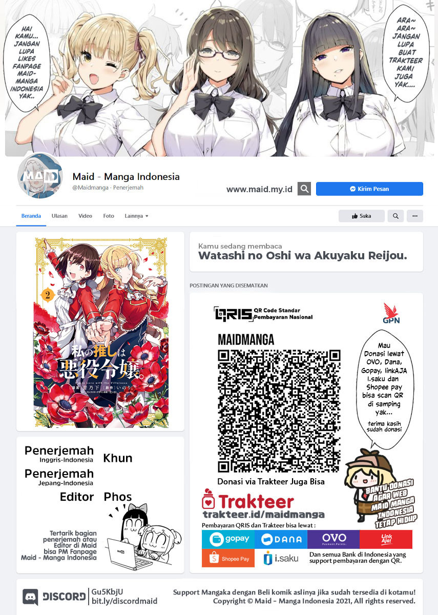 Baca Watashi no Oshi wa Akuyaku Reijou. Chapter 12 Gambar 2