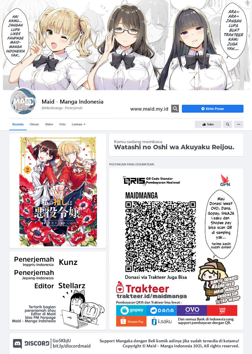 Baca Watashi no Oshi wa Akuyaku Reijou. Chapter 24 Gambar 2