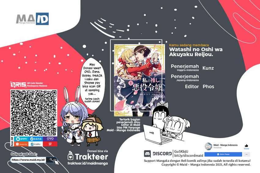 Baca Komik Watashi no Oshi wa Akuyaku Reijou. Chapter 4 Gambar 1