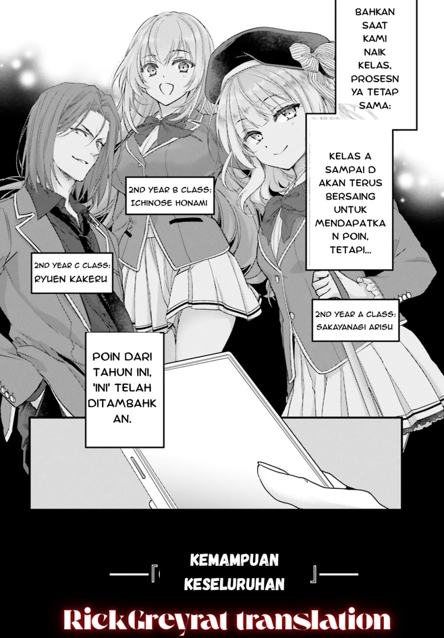 Youkoso Jitsuryoku Shijou Shugi no Kyoushitsu e 2-nensei-hen 2nd Stage Chapter 1.1 Gambar 5