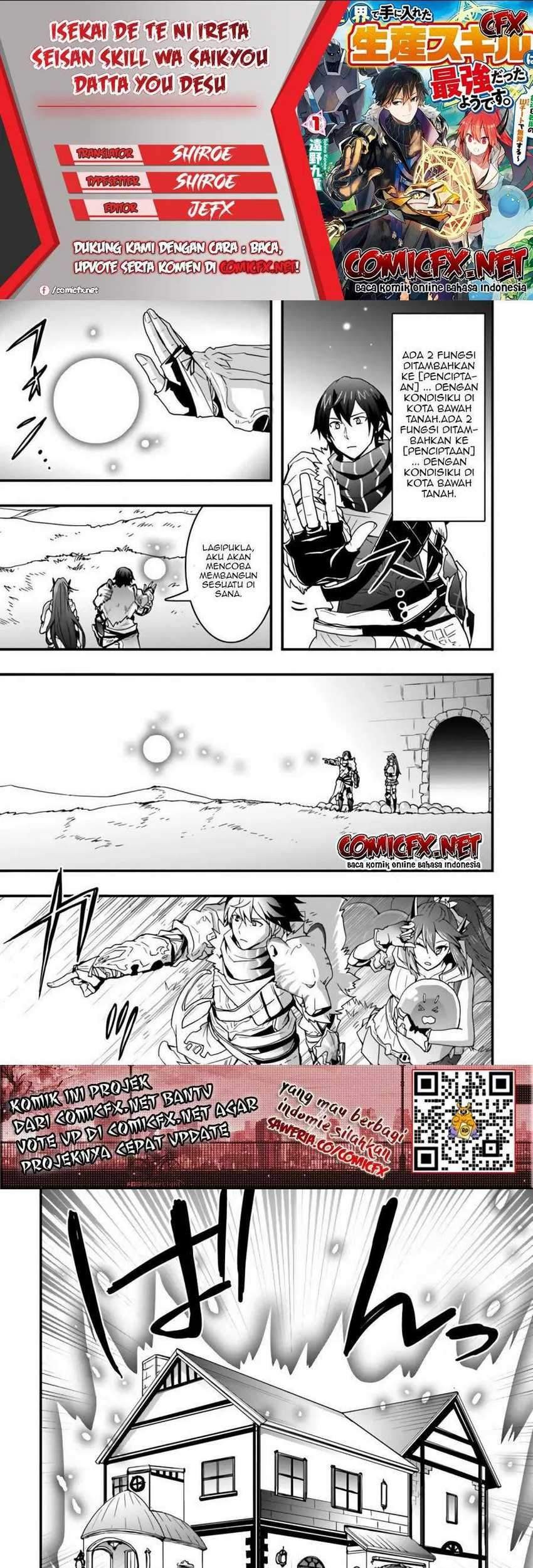 Baca Komik Isekai de Te ni Ireta Seisan Skill wa Saikyou datta You desu Chapter 09.2 Gambar 1