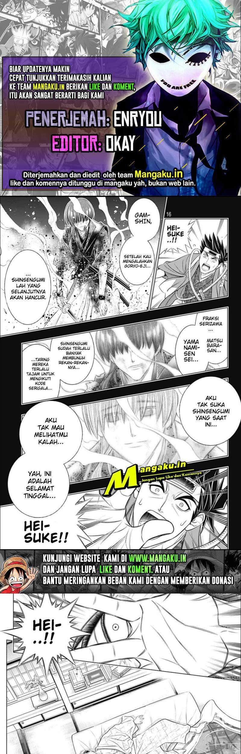 Baca Komik Rurouni Kenshin: Meiji Kenkaku Romantan – Hokkaido-hen Chapter 37.2 Gambar 1