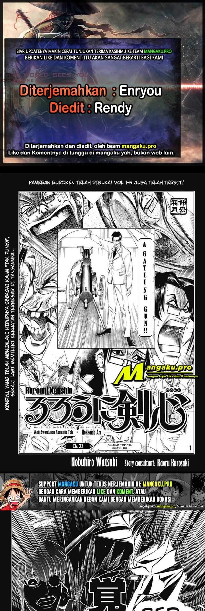 Baca Komik Rurouni Kenshin: Meiji Kenkaku Romantan – Hokkaido-hen Chapter 33 Gambar 1