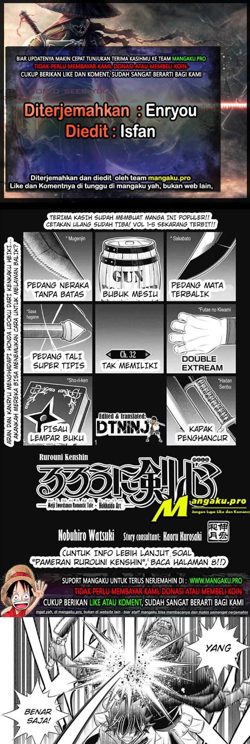Baca Komik Rurouni Kenshin: Meiji Kenkaku Romantan – Hokkaido-hen Chapter 32 Gambar 1